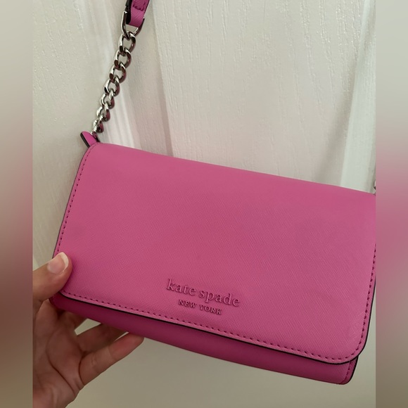 kate spade Handbags - Kate Spade Cameron Monotone flap crossbody pink